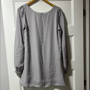 Lulu's Gray Sheath Long Sleeve Dress